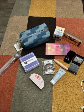 Blue Denim Cosmetic Pouch - Unbranded